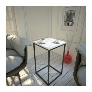 Kisasztal PURE 62x35 cm fehér/fekete kép