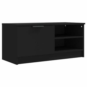 vidaXL fekete szerelt fa TV-szekrény 80 x 35 x 36, 5 cm kép