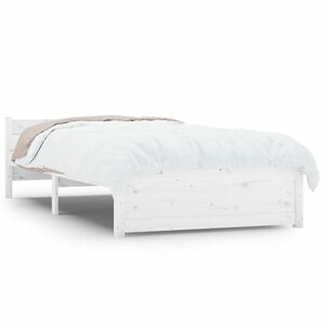 vidaXL fehér tömör fa ágykeret 90x200 cm kép