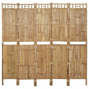 vidaXL 5 paneles bambusz paraván 200 x 180 cm kép