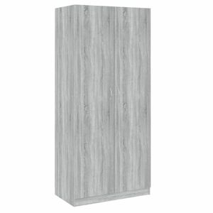 vidaXL szürke sonoma színű szerelt fa ruhásszekrény 90x52x200 cm kép