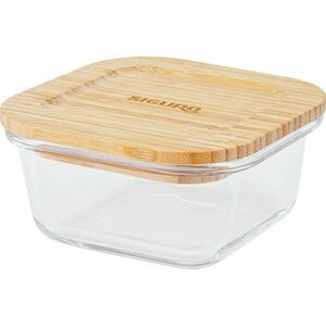 Siguro Glass Seal Bamboo élelmiszertároló edény 0, 3 l, 6 x 11, 5 x 11, 5 cm kép