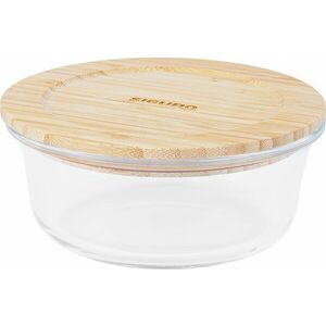 Siguro Glass Seal Bamboo élelmiszertároló edény 0, 6 l, 6, 5 x 15 x 15 cm kép
