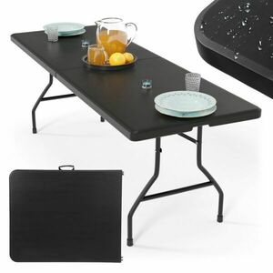 JAGO Összecsukható asztal 183 cm 8 személyes fekete kép