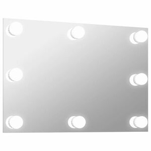 vidaXL téglalap alakú fali tükör LED-világítással kép