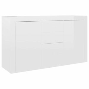 vidaXL magasfényű fehér forgácslap tálalószekrény 120 x 36 x 69 cm kép