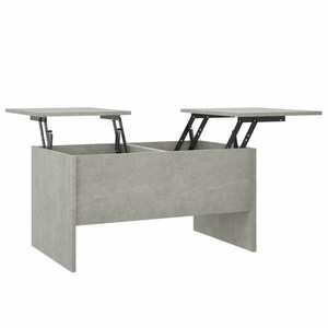 vidaXL betonszürke szerelt fa dohányzóasztal 80 x 50 x 42, 5 cm kép