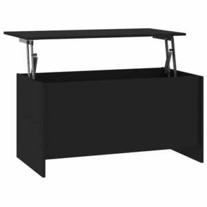 vidaXL fekete szerelt fa dohányzóasztal 102 x 55, 5 x 52, 5 cm kép