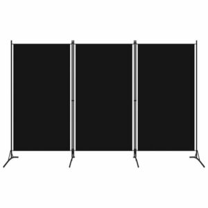 vidaXL fekete 3 paneles paraván 260 x 180 cm kép