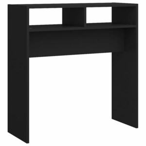 vidaXL fekete forgácslap tálalóasztal 78 x 30 x 80 cm kép