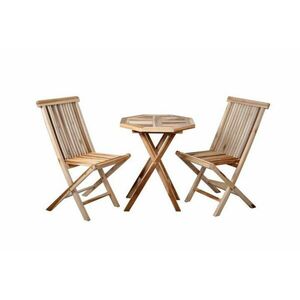 DIVERO Kerti bútor készlet Ø60 cm asztal + 2 szék kép