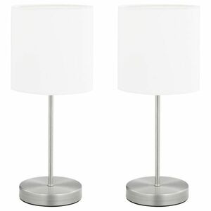 vidaXL 2 darab fehér asztali lámpa érintőgombbal E14 kép