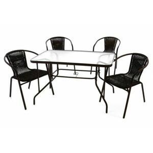 GARTHEN Kerti bútor készlet asztal + 4 szék barna kép