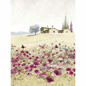 Violet Poppies vászonfestmény, 50 x 70 cm - Styler kép