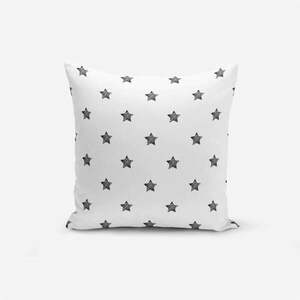 White Background Star fekete-fehér pamutkeverék párnahuzat, 45 x 45 cm - Minimalist Cushion Covers kép