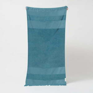 Stripe kék pamut strandtörülköző , 175 x 90 cm - Sunnylife kép