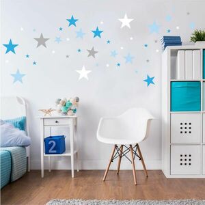 Gyerekszoba falmatrica - Kék csillagok kép