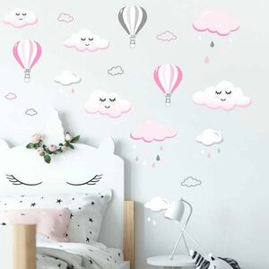 Babaszoba falmatrica - Alvó rózsaszín felhők kép