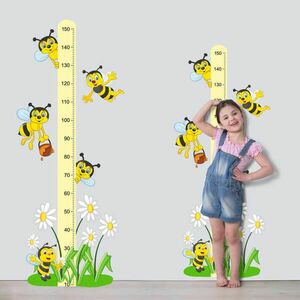 Gyerekszoba falmatrica - Méhecskés magasságmérő 150cm kép