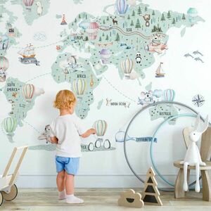 Tapéta világtérkép gyerekeknek kép