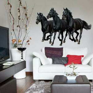 Falmatrica - 3 fekete ló kép