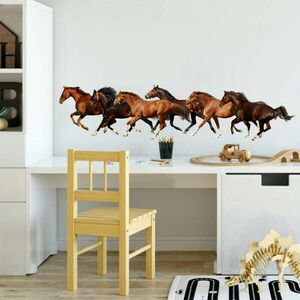 Falmatricák - Barna lovak kép