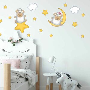 Gyerekszoba falmatrica - Bárányka csillagokkal kép