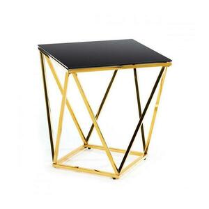 HowHomely Kávésasztal DIAMANTA 50x50 cm arany/fekete kép