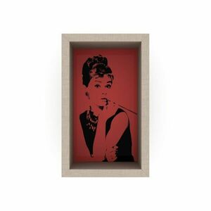 Pop art stílusú falipolc, 22x36 cm, piros - AUDREY - Butopêa kép