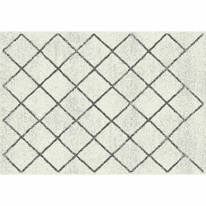 Kocka mintás szőnyeg, 67x120 cm, fehér - MARELLE - Butopêa kép