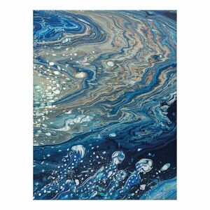 Poszter, absztrakt hullámok, keret nélkül, 30x40 cm, kék - GALAXY - Butopêa kép