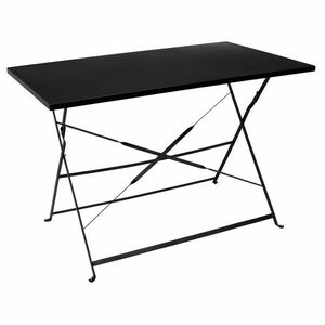 Összecsukható kültéri asztal 110 cm, fekete - BELLA VITA - Butopêa kép