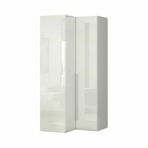 Sarok szekrény, magasfényű fehér - BRILLANCE - Butopêa kép