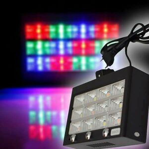 RGB LED stroboszkóp 12 leddel, hangvezérléses és automata mód / 60W kép