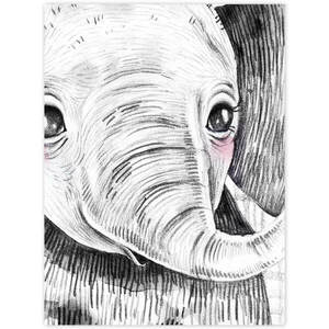 Falikép gyerekszobába - Elefánt kép