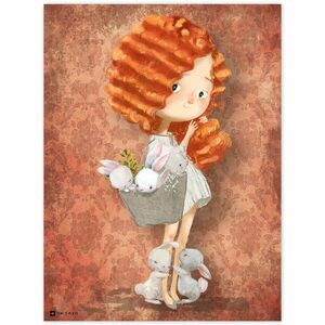 Faliképek - Vörös hajú lány kép