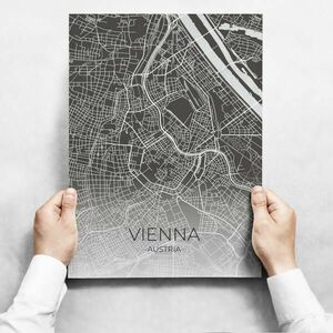 Fali dekoráció - Map Of Vienna kép