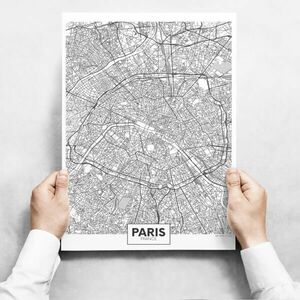 Fali dekoráció - Map of Paris kép
