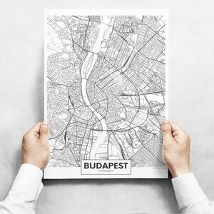 Fali dekoráció - Map of Budapest II kép