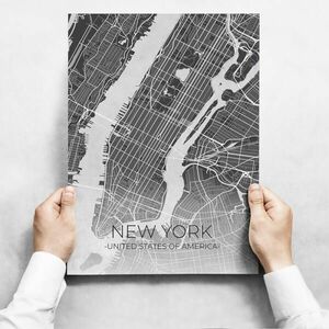 Fali dekoráció - Map of New York kép