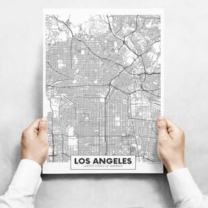 Fali dekoráció - Map of Los Angeles II kép