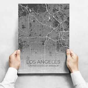 Fali dekoráció - Map of Los Angeles kép