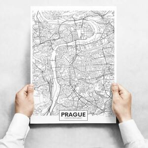Fali dekoráció - Map of Prague kép