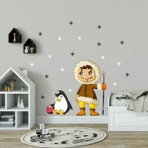 Gyerekszoba falmatrica - Eszkimó és csillagok kép