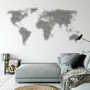 Térkép falmatrica - Világ kép