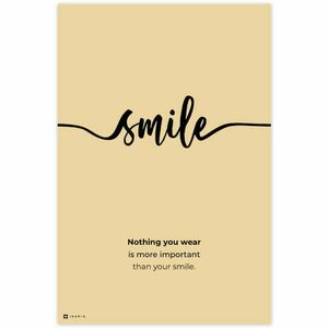 SMILE falikép - Egy mosoly mindenkinek jól áll kép