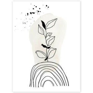 Fekete-fehér virág- Falikép kép