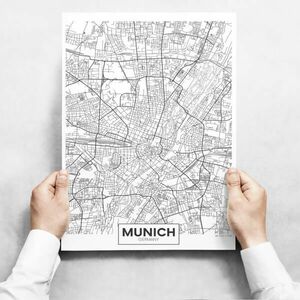 Fali dekoráció - Map of Munich II kép