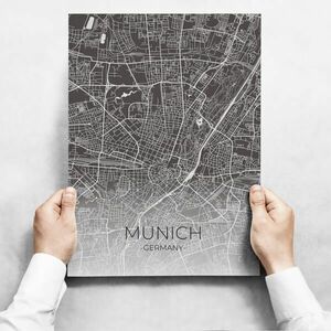 Fali dekoráció - Map of Munich kép