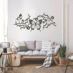 Falfestés minta - Virág és pillangó kép